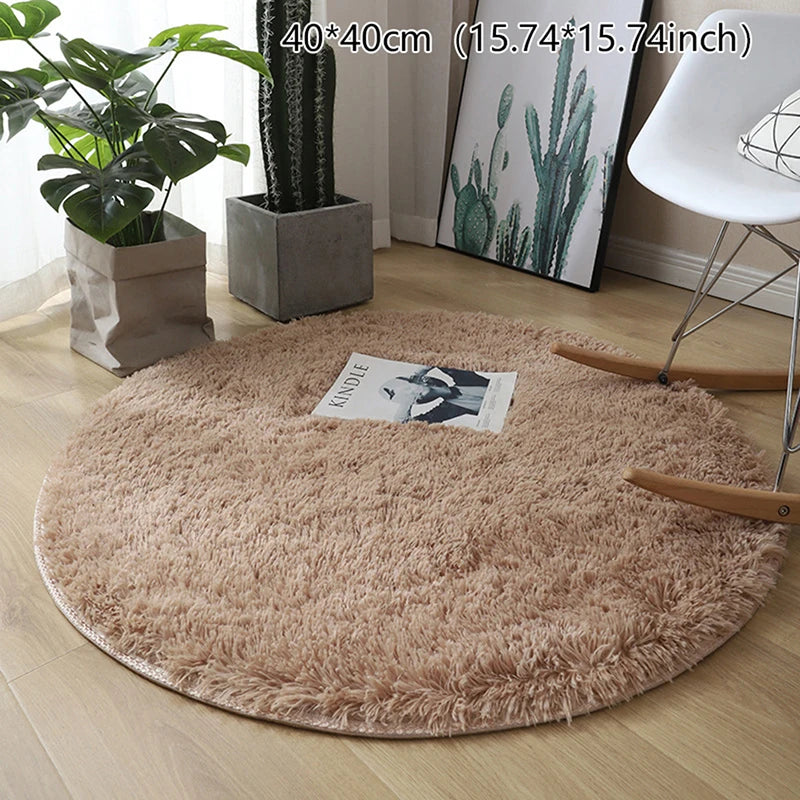Round Fluffy Rug