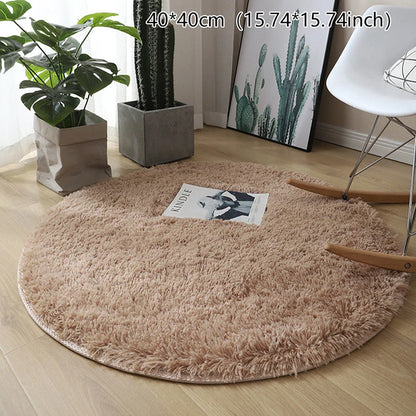 Round Fluffy Rug
