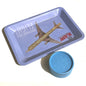 Airplane Rolling Tray With grinder