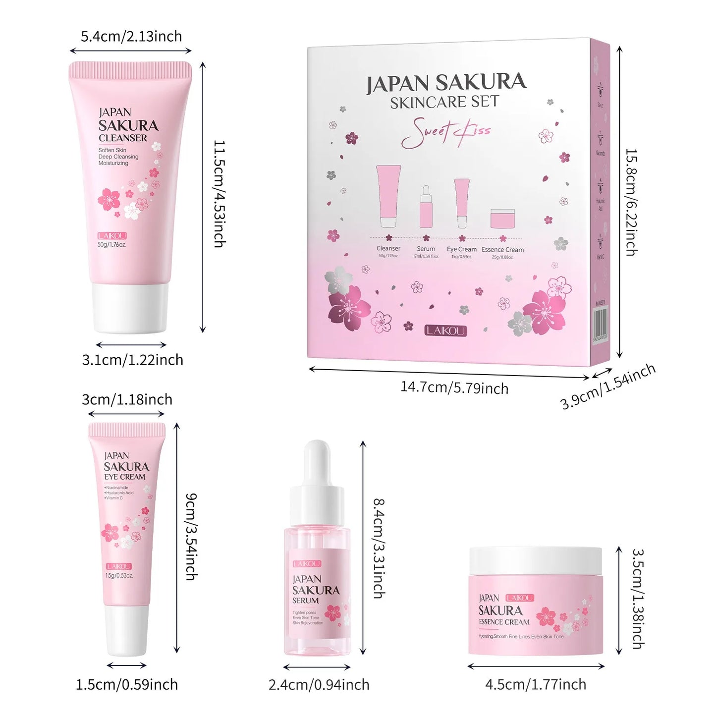 4 pcs Premium Japan Skin Care Set