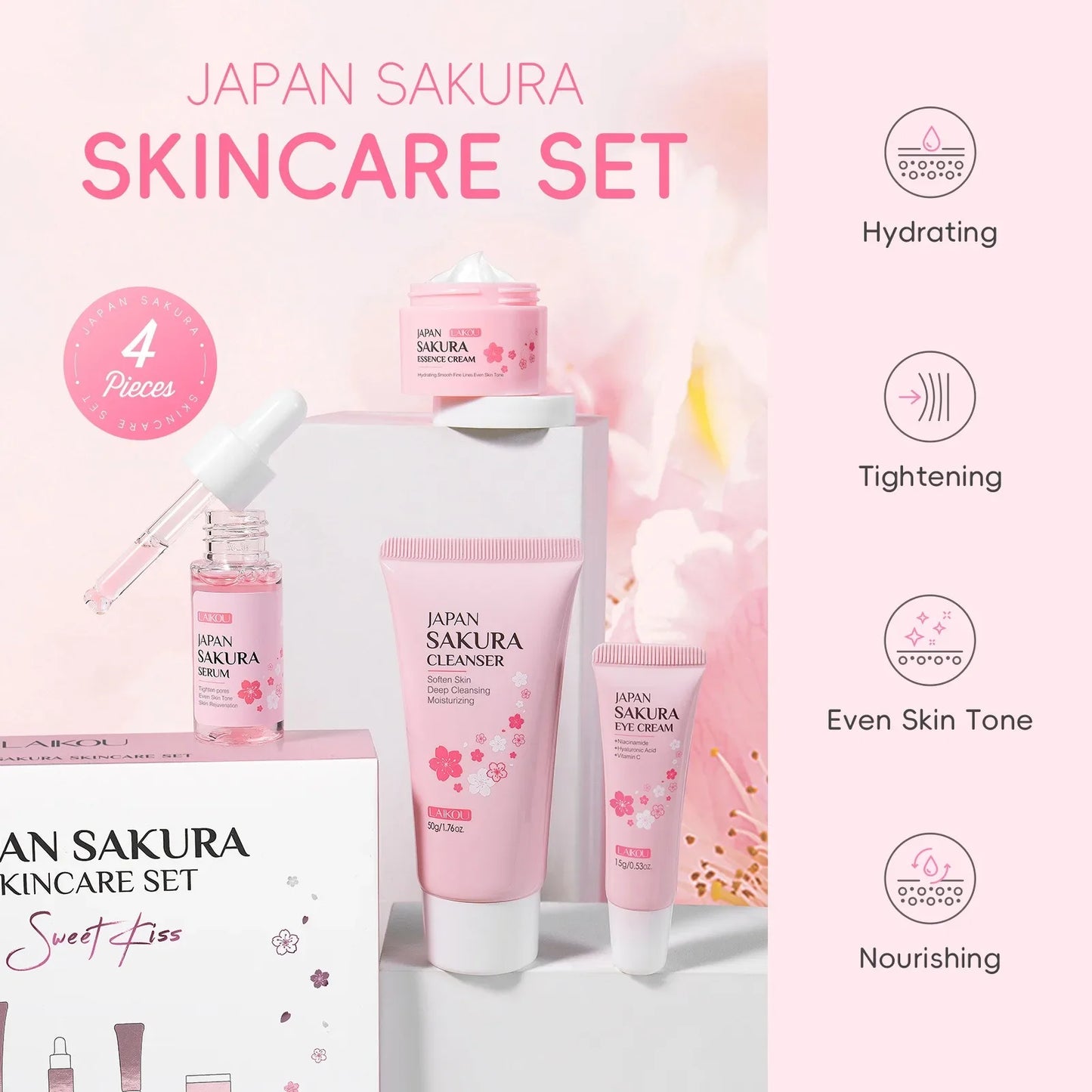 4 pcs Premium Japan Skin Care Set