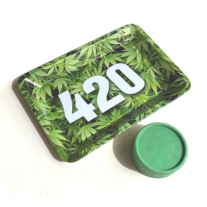420 Rolling Tray With grinder