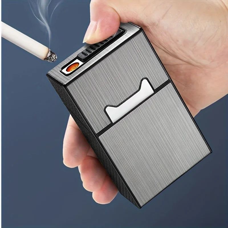 2in1 Cigarette Case with Lighter- USB Rechargeable