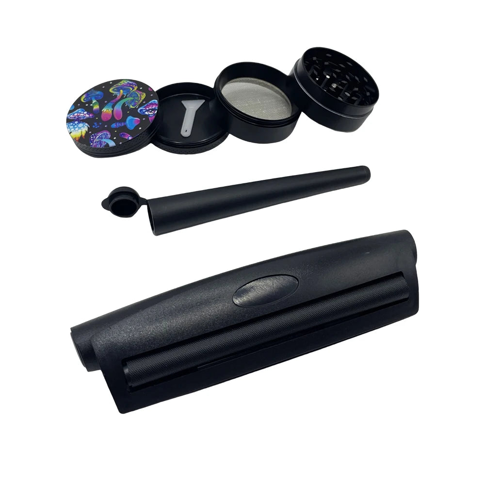 6pcs set- Ash Tray, Rolling Tray, Grinder, Storing Tin and Skin Holder for Rolling