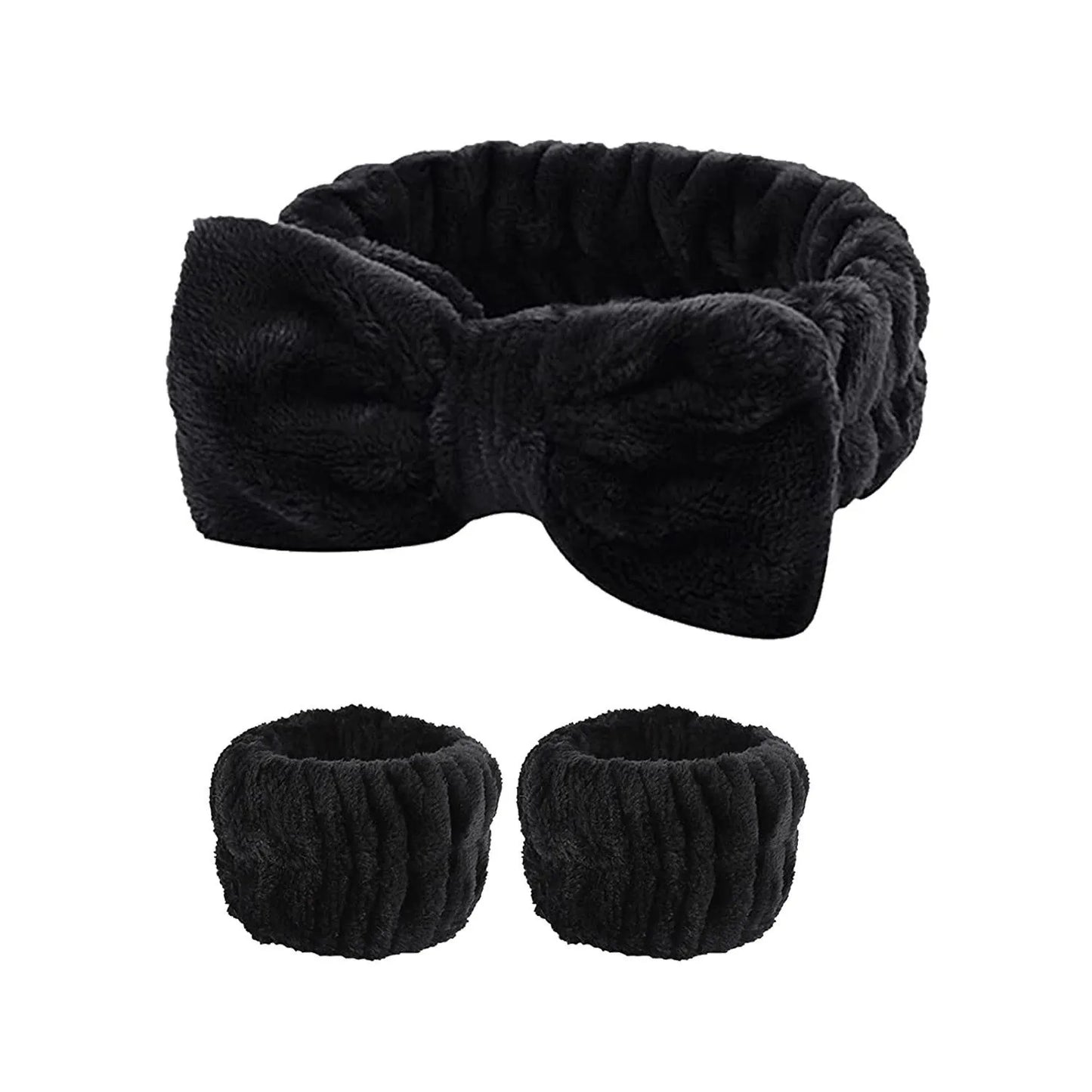 Premium Quality Fluffy Headband & wristbands for Skin Care