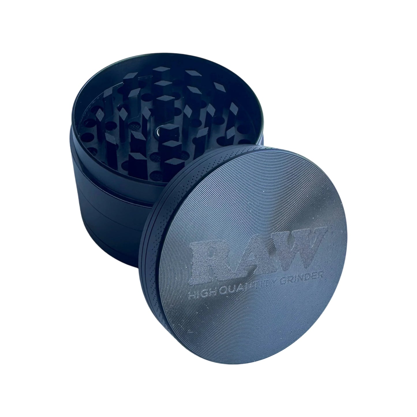 RAW Metal Rolling Tray and Herb Grinder 2 Pieces Combo