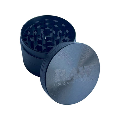 RAW Metal Rolling Tray and Herb Grinder 2 Pieces Combo