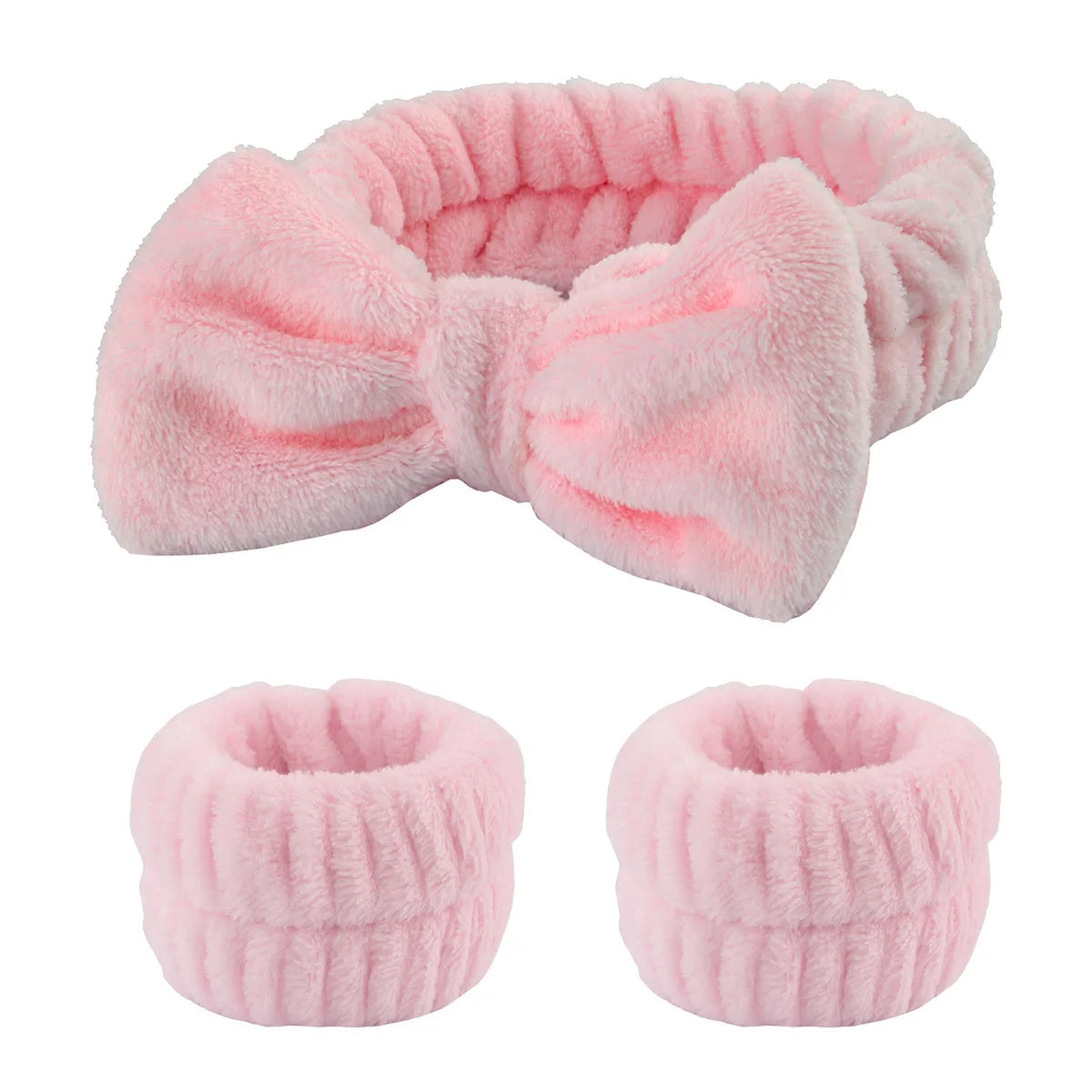 Premium Quality Fluffy Headband & wristbands for Skin Care