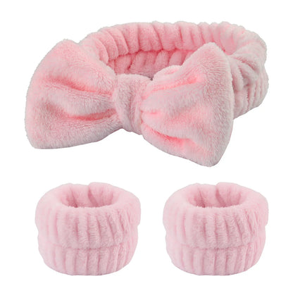 Premium Quality Fluffy Headband & wristbands for Skin Care