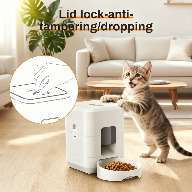 2L Smart Phone Control Pet Feeder for Cats and Small Dogs