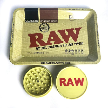 Raw Rolling Tray With Grinder