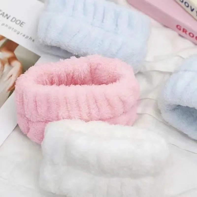 Premium Quality Fluffy Headband & wristbands for Skin Care