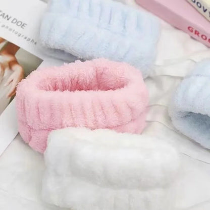 Premium Quality Fluffy Headband & wristbands for Skin Care
