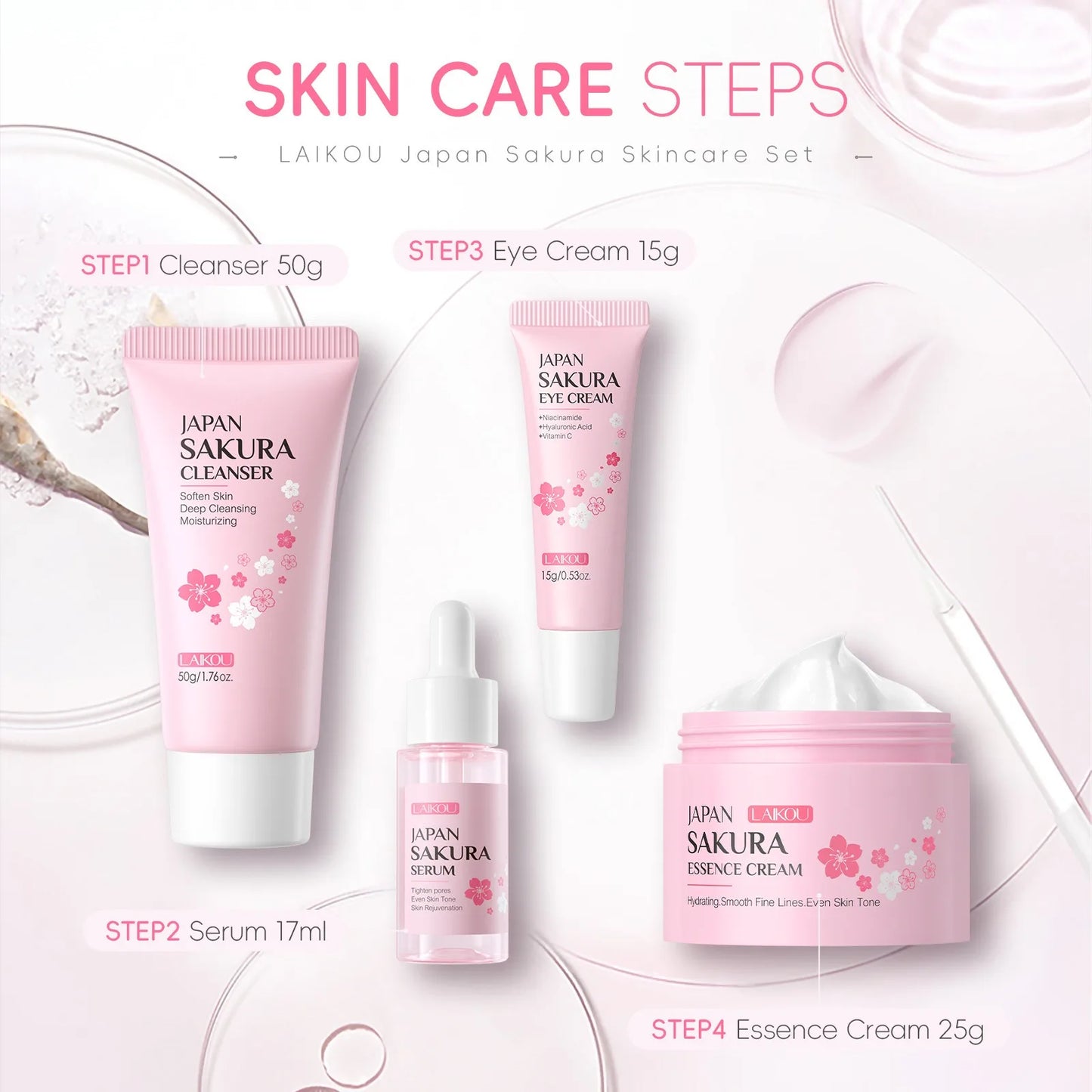 4 pcs Premium Japan Skin Care Set