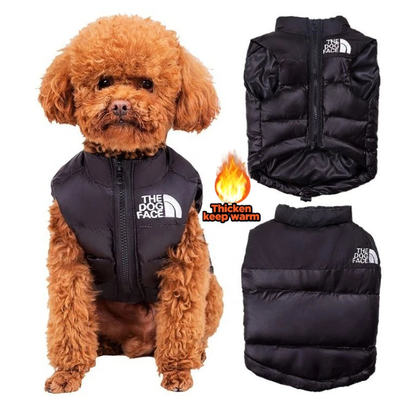 Dogs Puffer body warmer.