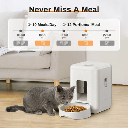 2L Smart Phone Control Pet Feeder for Cats and Small Dogs