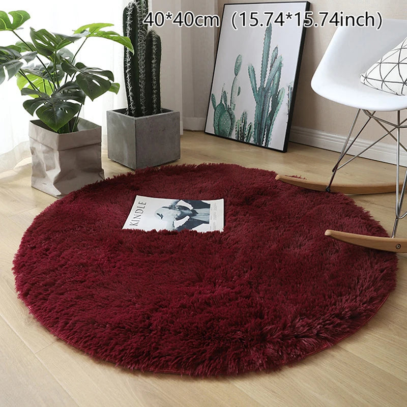 Round Fluffy Rug