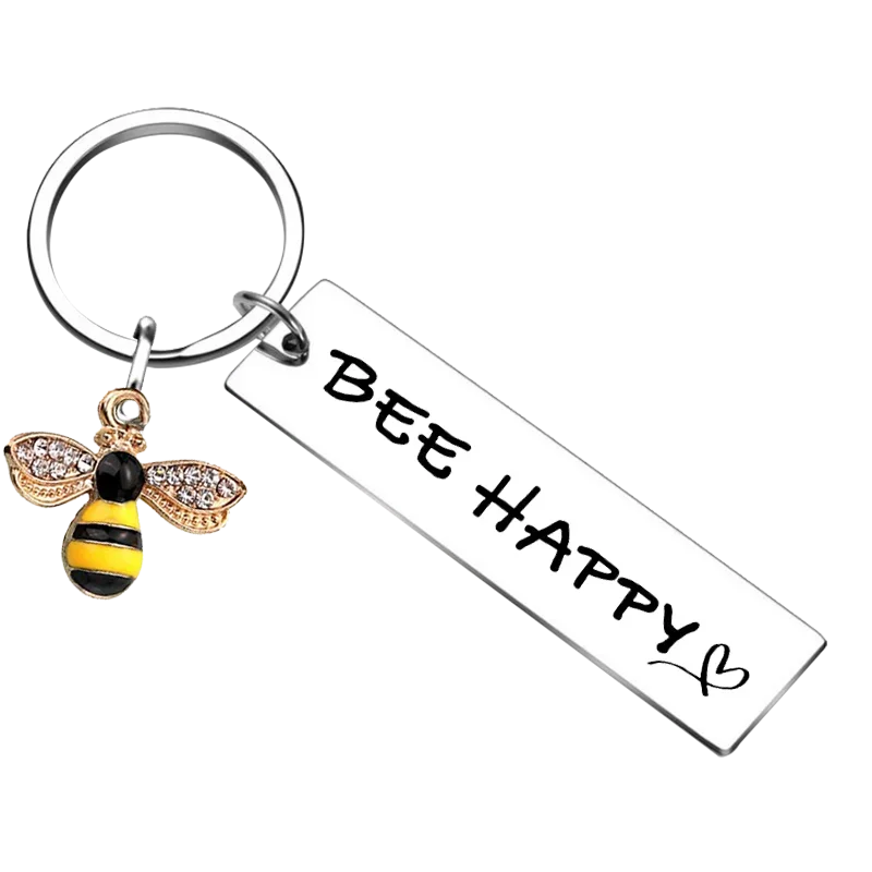 Bee Happy Key Chain