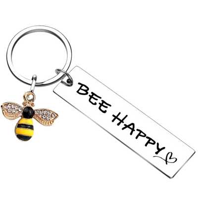 Bee Happy Key Chain