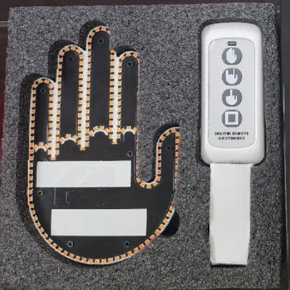 Remote Control Middle Finger, Rock & Roll, and Stop Sign Hand for Car Window