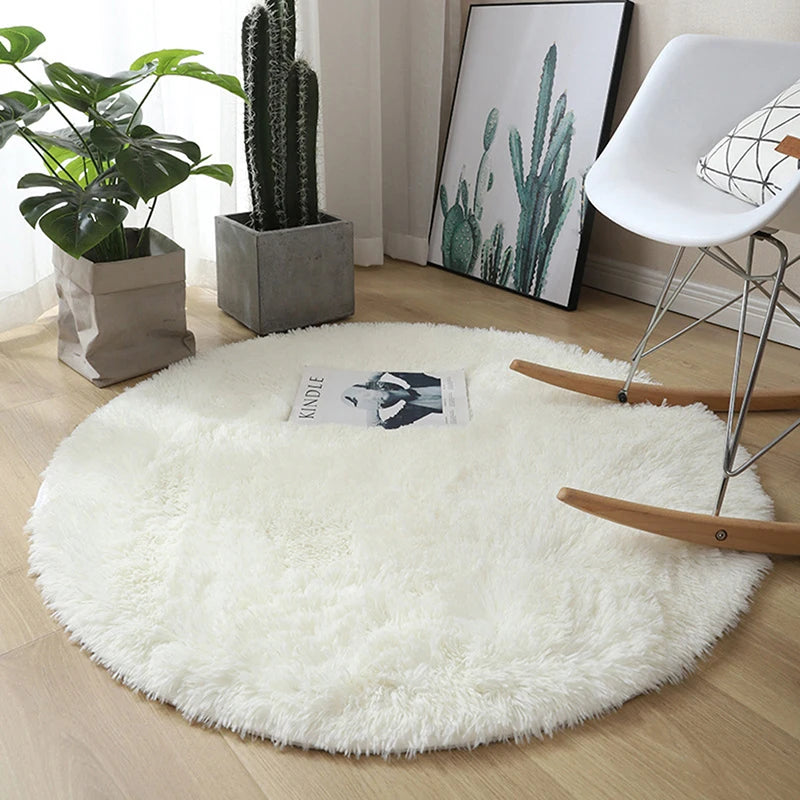 Round Fluffy Rug