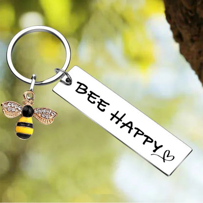 Bee Happy Key Chain